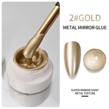 GoldLuxe Mirror Gel Polish Kit – Glitter & Art for French Tips