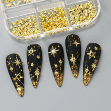 StarGlam 3D Gold Nail Studs – Sparkle & Shine Charms