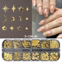 StarGlam 3D Gold Nail Studs – Sparkle & Shine Charms
