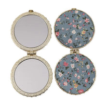 FloraGlow Compact Mirror – Portable Two-Sided Makeup Mirror