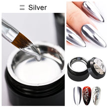GoldLuxe Mirror Gel Polish Kit – Glitter & Art for French Tips