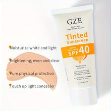 GZE Vitamin C Tinted Sunscreen with SPF 40 | Hydrating Mineral Sunscreen With Zinc Oxide & Titanium Dioxide | Healthy Glow