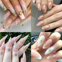 StarGlam 3D Gold Nail Studs – Sparkle & Shine Charms