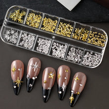 StarGlam 3D Gold Nail Studs – Sparkle & Shine Charms