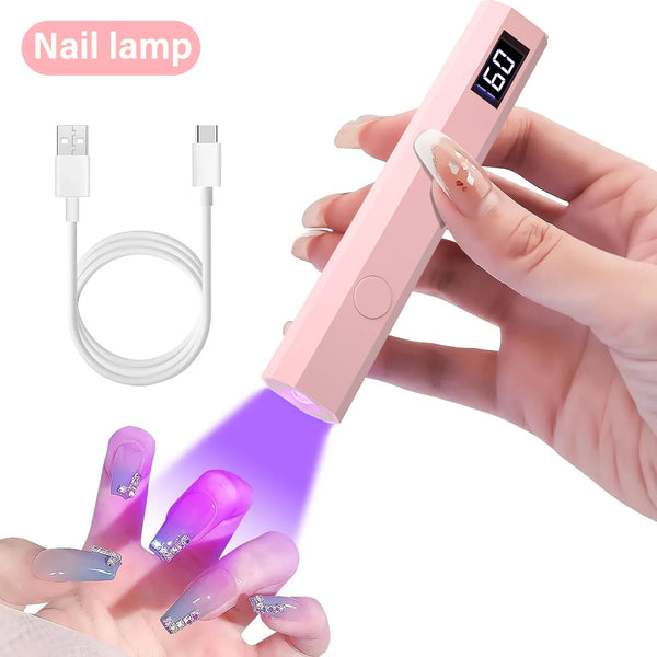QuickDry Pro Mini Nail Dryer – USB Rechargeable UV/LED Lamp