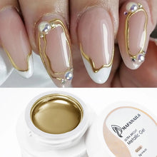 GoldLuxe Mirror Gel Polish Kit – Glitter & Art for French Tips
