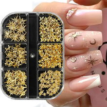 StarGlam 3D Gold Nail Studs – Sparkle & Shine Charms