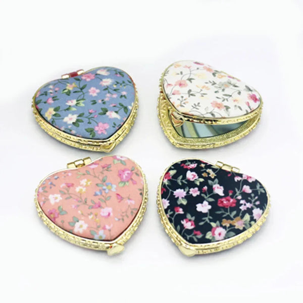 FloraGlow Compact Mirror – Portable Two-Sided Makeup Mirror